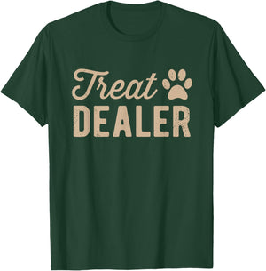 Dog Treat Dealer Funny Humor Dog Owner Dog Treats Dog Lover , Small, Grey T-Shirt - T-Shirt | Forest