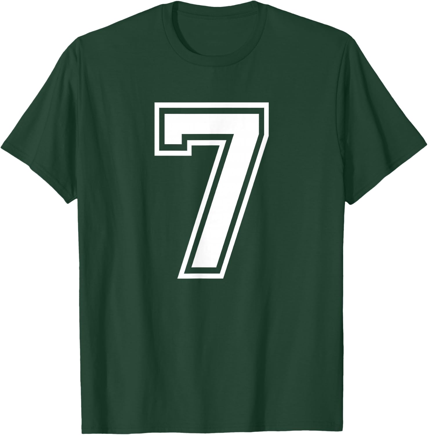 Number 7 Birthday Gift Sports Player Team Numbered Jersey T-Shirt - T-Shirt | Forest