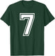 Number 7 Birthday Gift Sports Player Team Numbered Jersey T-Shirt - T-Shirt | Forest