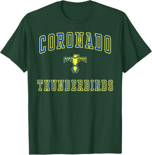 Coronado High School Thunderbirds C1 T-Shirt - T-Shirt | Forest
