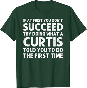 CURTIS Funny Surname Family Tree Birthday Reunion Idea T-Shirt - T-Shirt | Forest