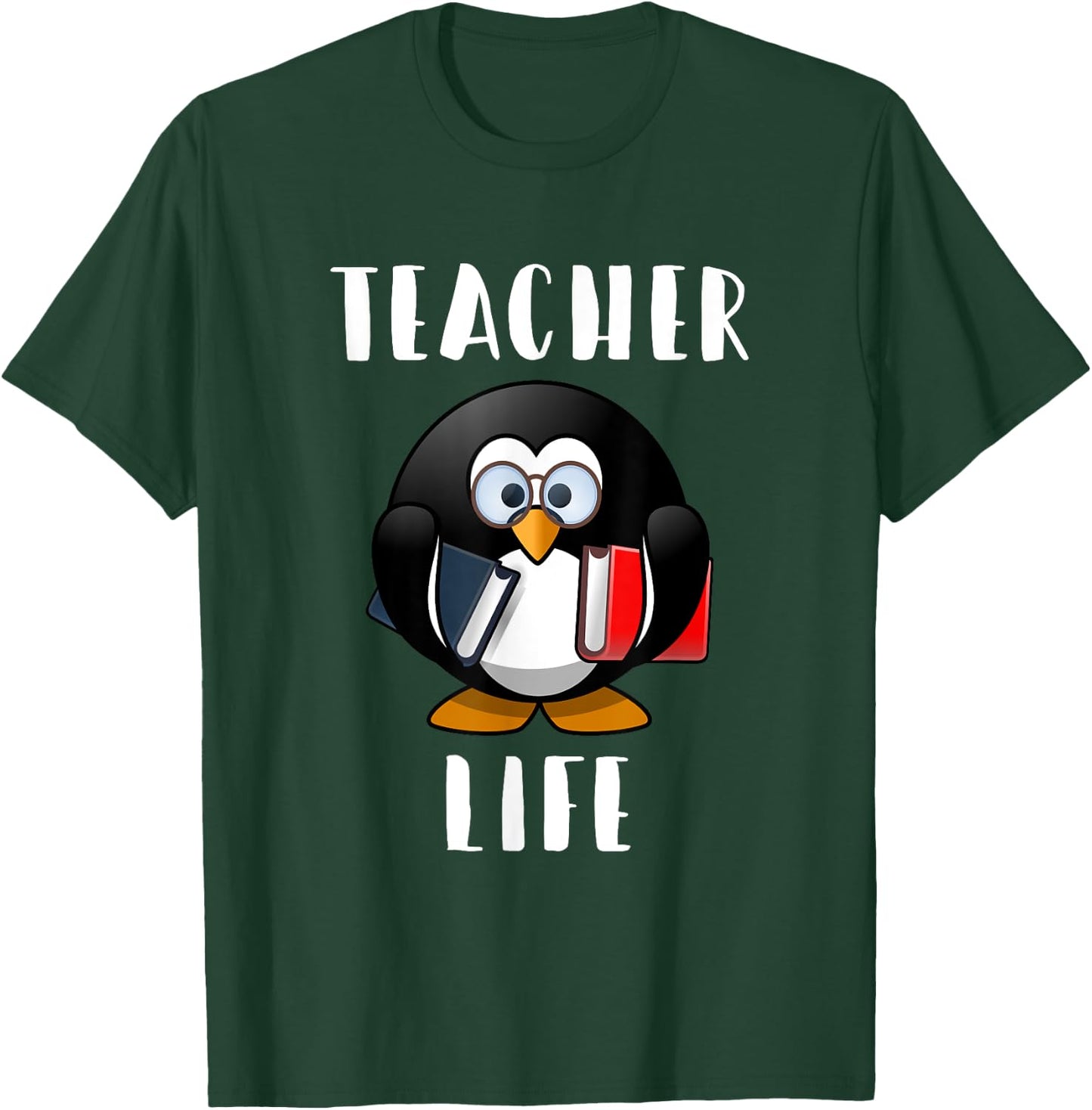 Cute Penguin Funny Teacher Life Shirt & Gift Teachers Men Women Girls Kids T-Shirt - T-Shirt | Forest