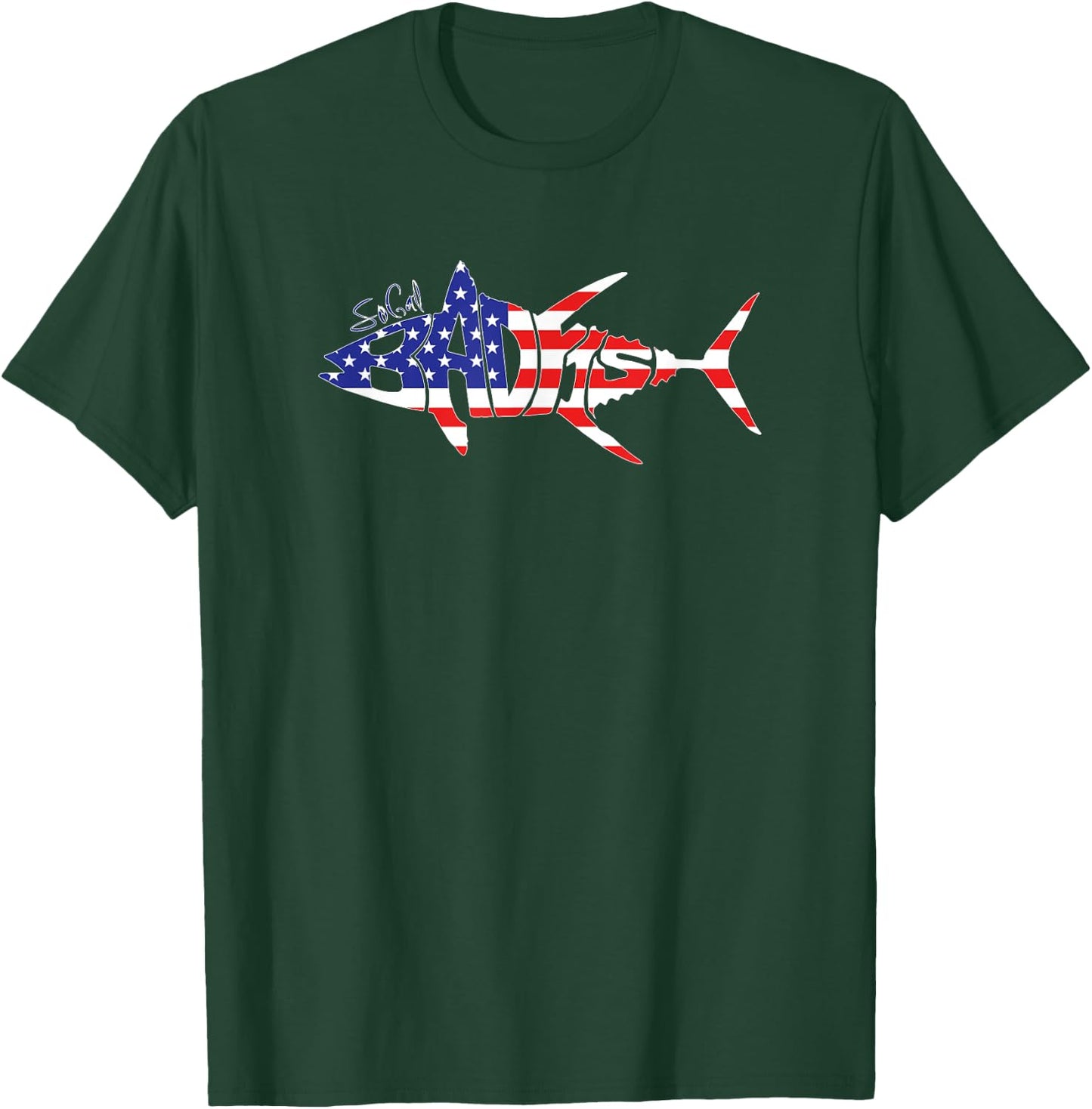 SoCal Badfish Patriot Tuna Design T-Shirt - T-Shirt | Forest