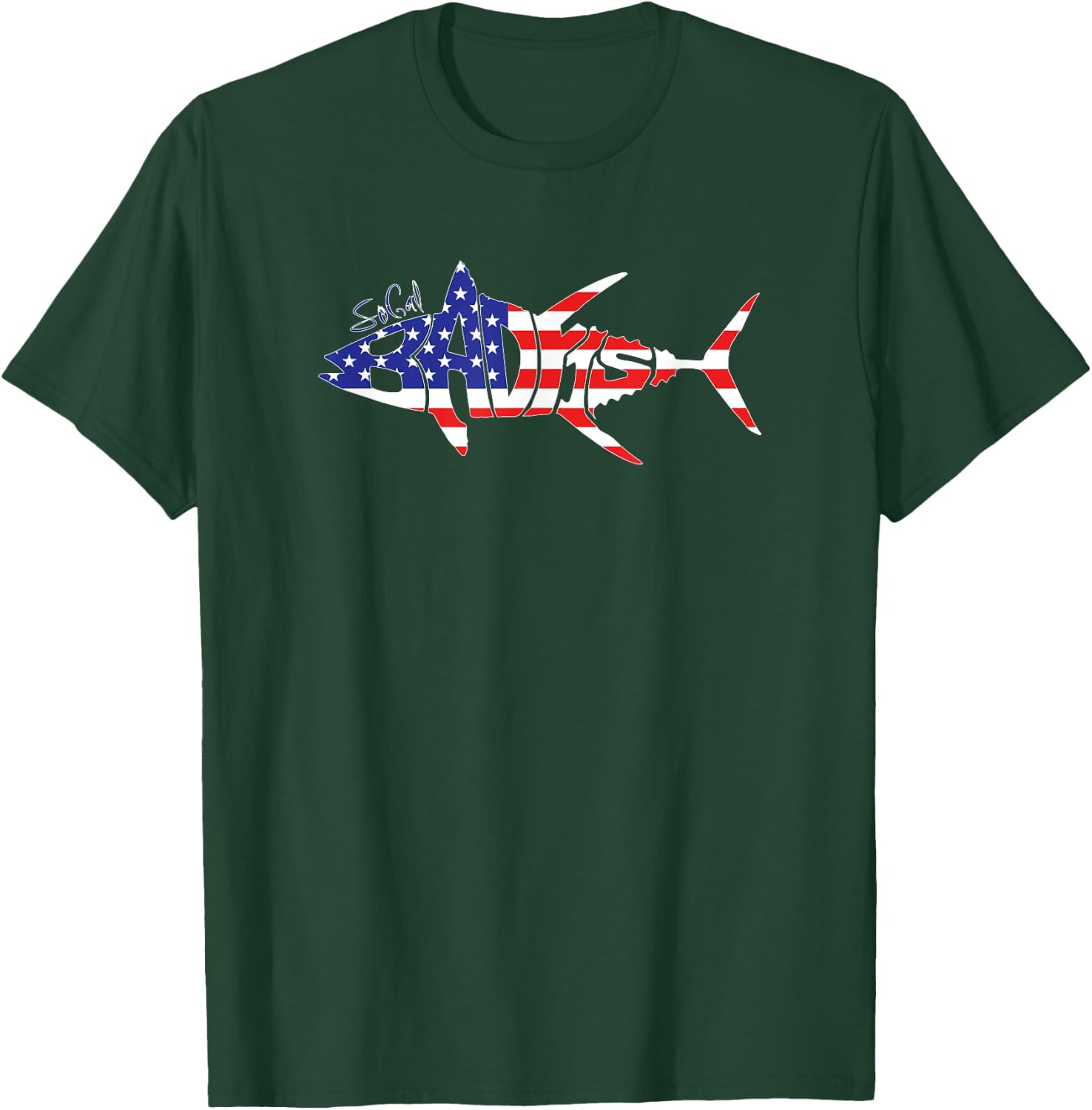 SoCal Badfish Patriot Tuna Design T-Shirt - T-Shirt | Forest