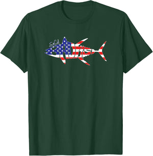 SoCal Badfish Patriot Tuna Design T-Shirt - T-Shirt | Forest