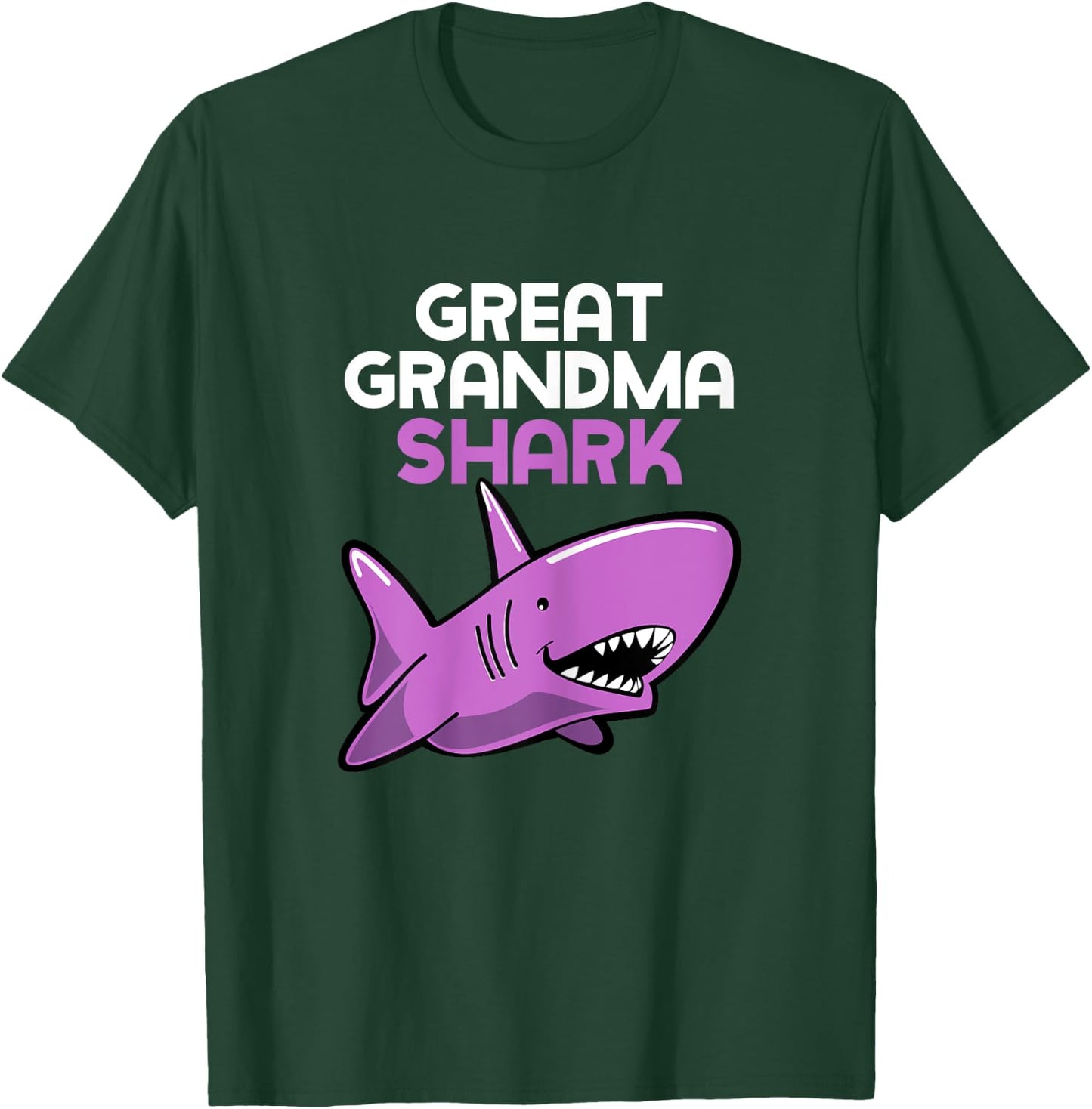 Great Grandma Shark Funny Family T-Shirt - T-Shirt | Forest