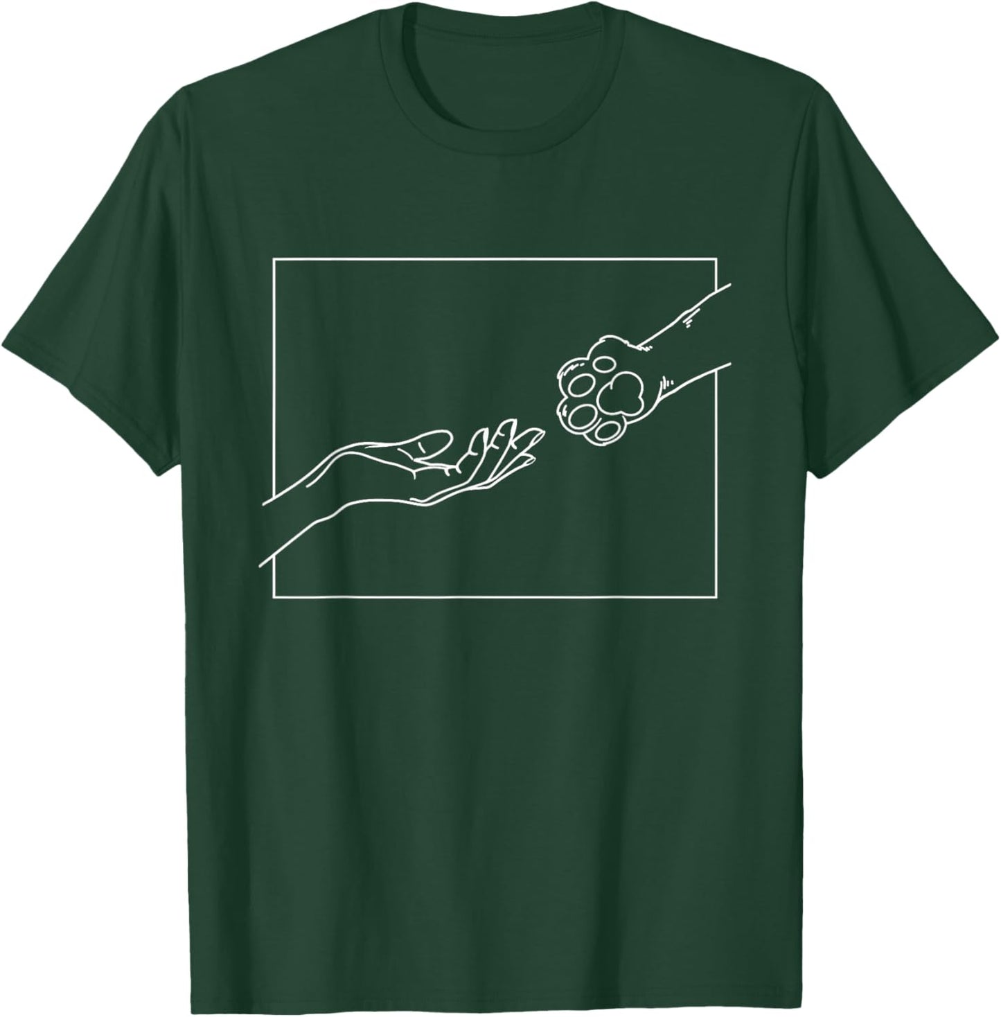 Hand And Paw - Dog Lover Dog Mom Dog Dad Dog Owner T-Shirt - T-Shirt | Forest