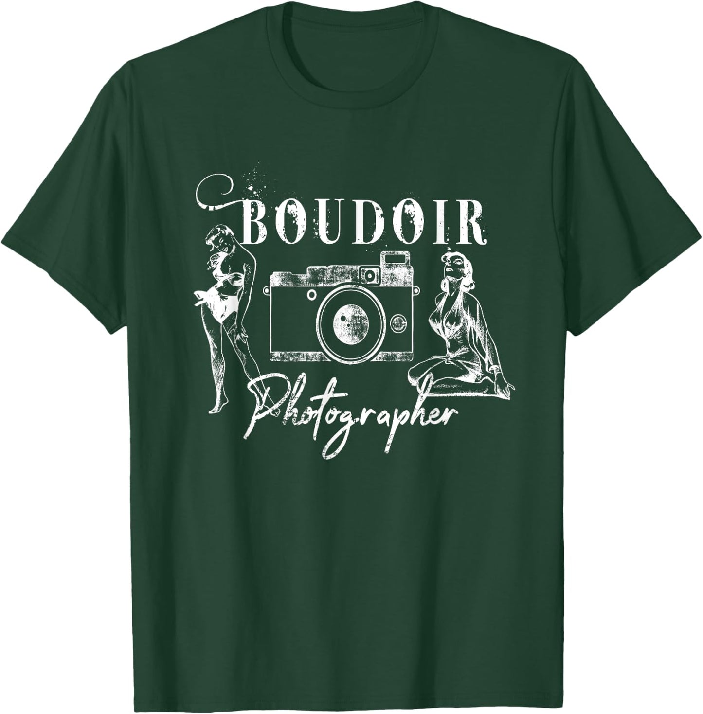 Boudoir Photographer Distressed vintage Photography T-Shirt - T-Shirt | Forest