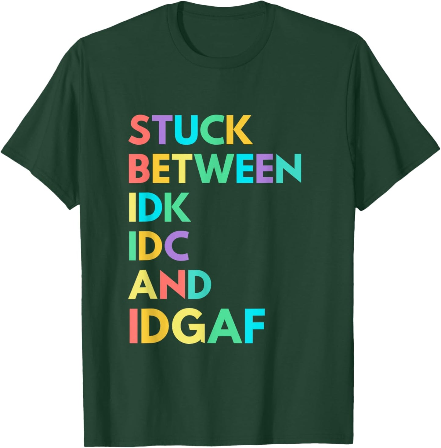 THE PINEAPPLE Women's Funny Fitness IDK IDC IDGAF - Black, Small T-Shirt - T-Shirt | Forest