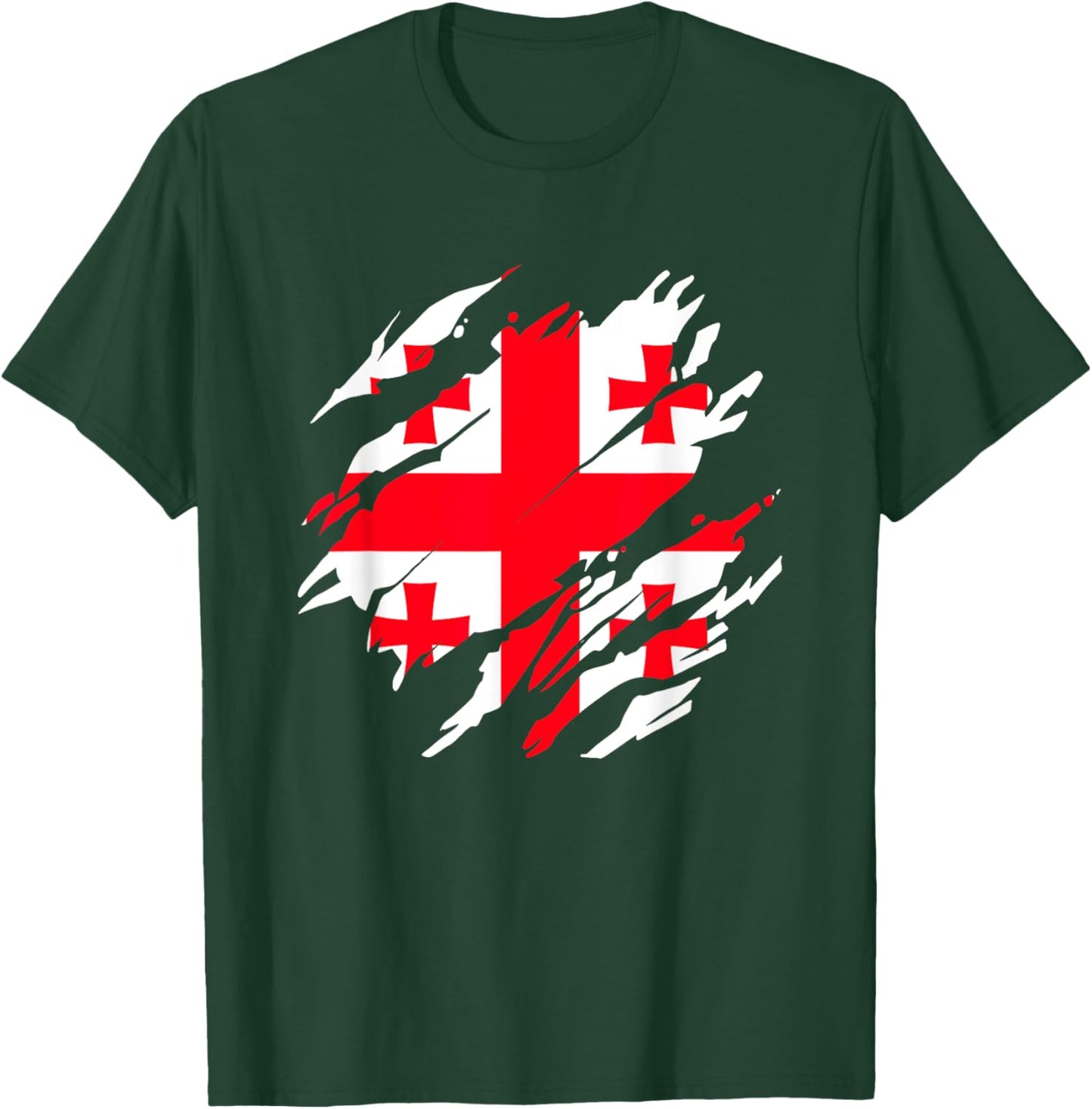 Stolze Georgische Flagge Fans Georgien T-Shirt - T-Shirt | Forest