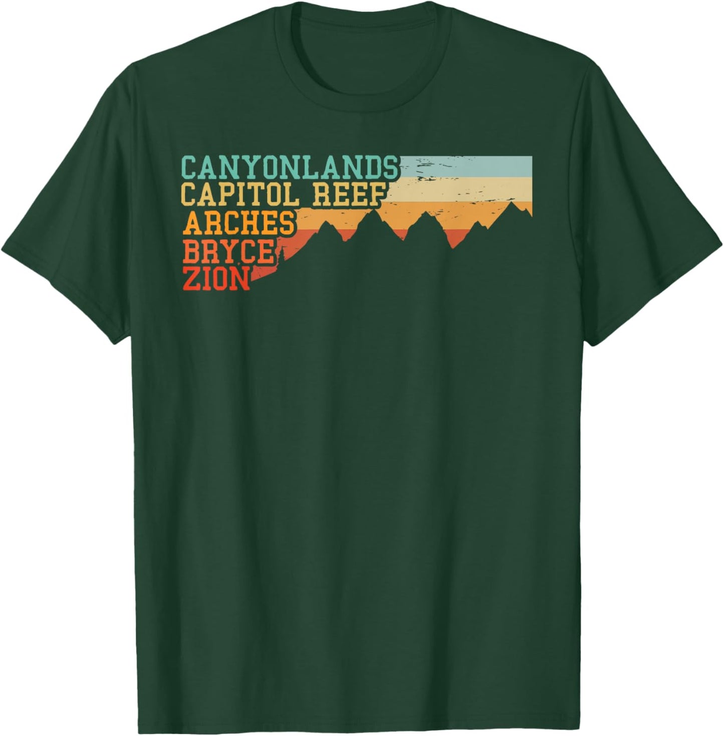 Vintage Utah Souvenir Big 5 Utah Mighty Five National Park T-Shirt - T-Shirt | Forest
