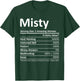MISTY Nutrition Personalized Name Funny Christmas Gift T-Shirt - T-Shirt | Forest