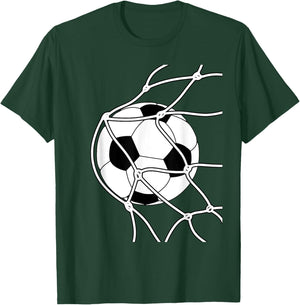 Soccer Ball Goal Funny Player Sports Game Boys Girls Outfit T-Shirt - T-Shirt | Forest