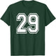 Number 29 Birthday Gift Sports Player Team Numbered Jersey T-Shirt - T-Shirt | Forest
