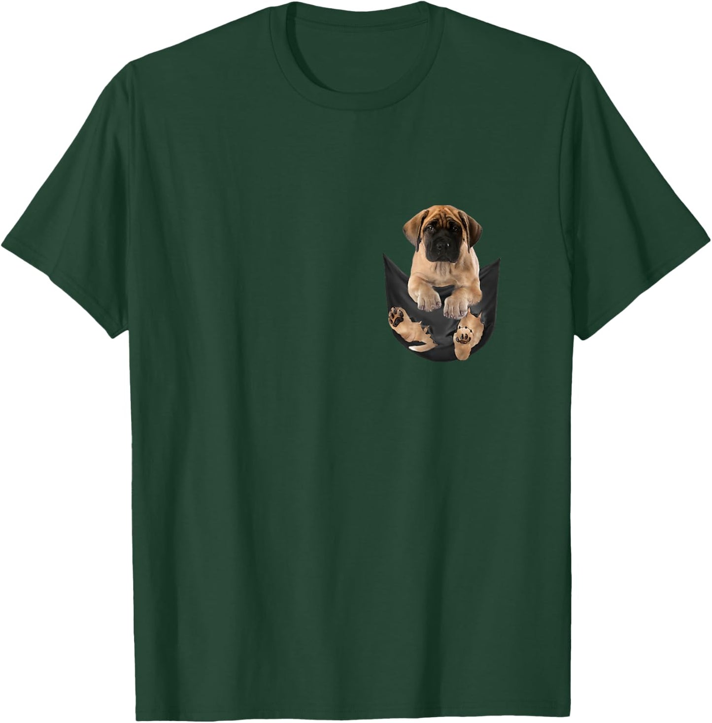 Dog Lovers Gifts Mastiff in Bag Women Girls Kids T-Shirt - T-Shirt | Forest