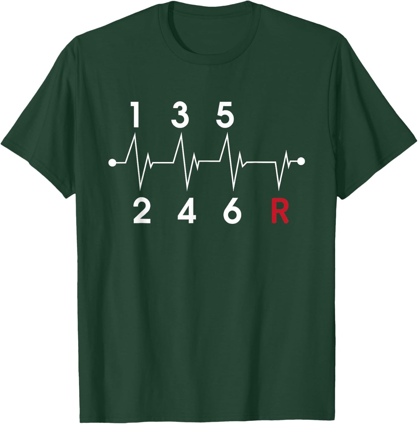 6 Speeds Gear Shift Manual Transmission Funny Car Race Gift T-Shirt - T-Shirt | Forest