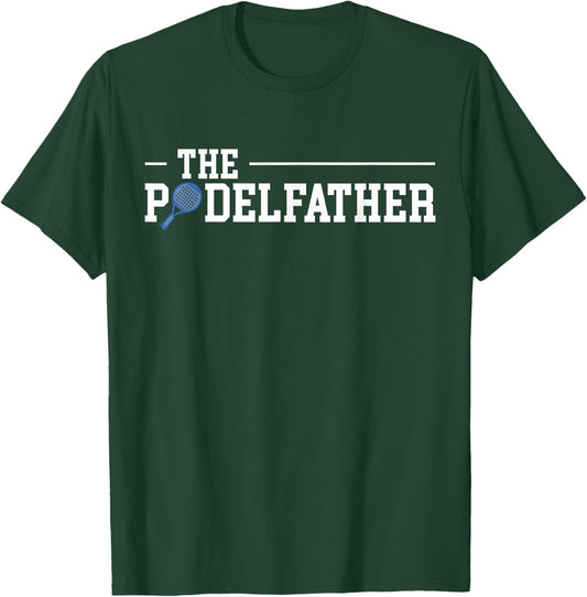 The PadelFather Dad Fathers Day Racquet Paddle T-Shirt - T-Shirt | Forest
