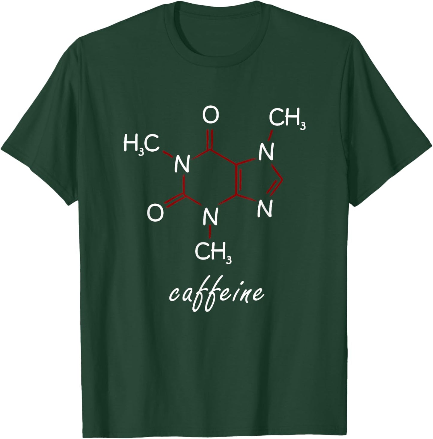 Caffeine Molecule T Shirt Coffee Lovers Gifts Women T-Shirt - T-Shirt | Forest