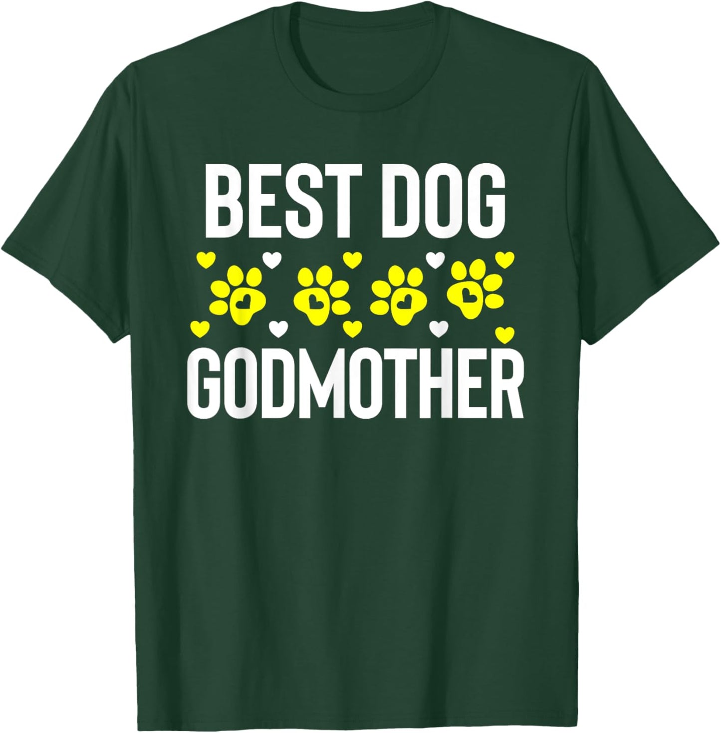 Dog Lover Holiday Christmas Best Dog Godmother Novelty Gifts Women Kids T-Shirt - T-Shirt | Forest