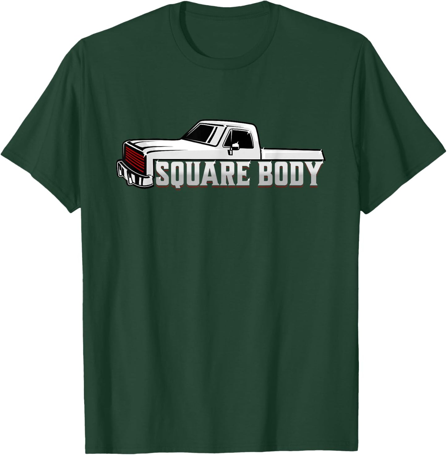 Vintage American Square Body Truck 4x4 Mud Trucks T-Shirt - T-Shirt | Forest