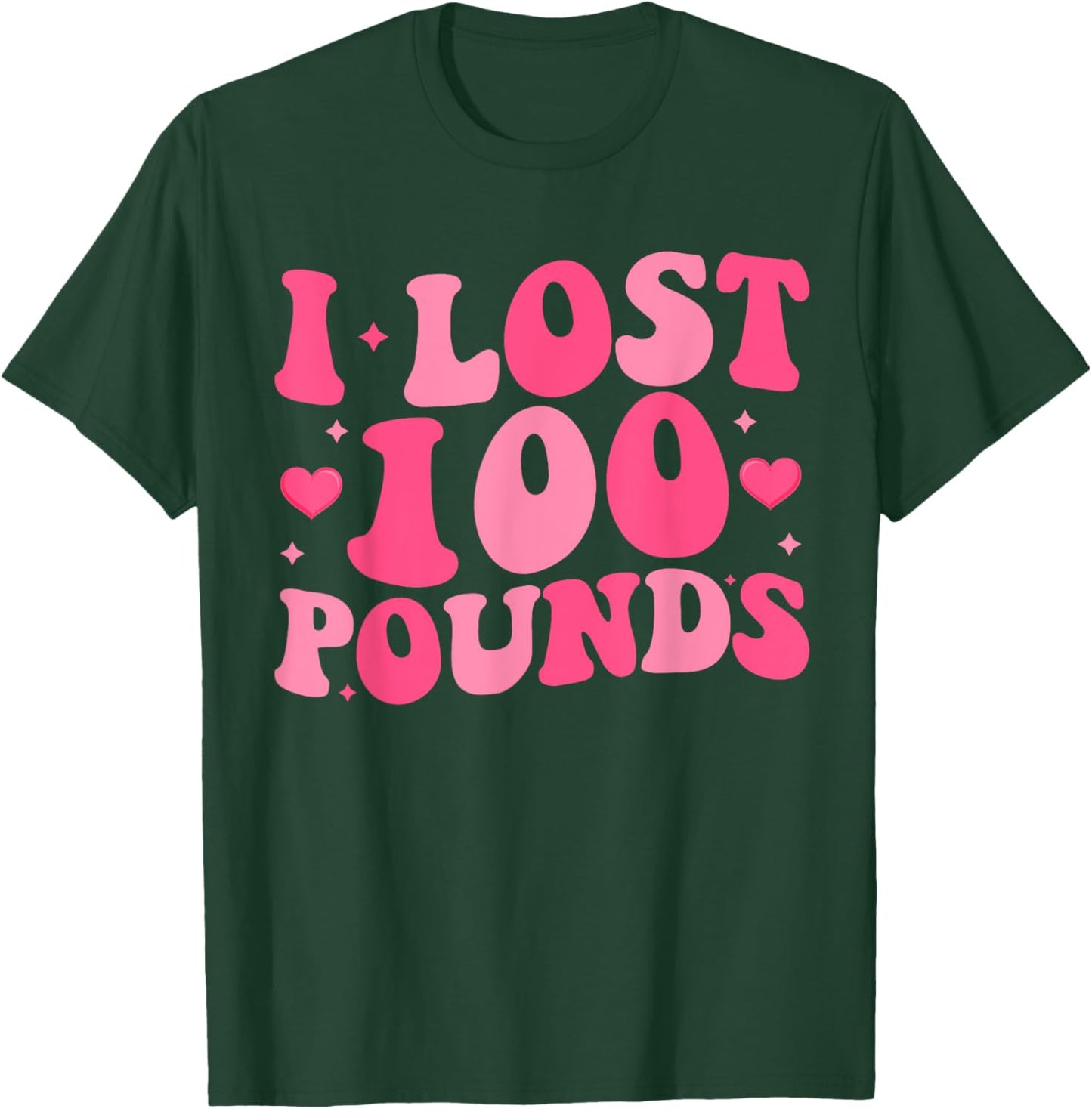 Groovy I Lost 100 Pounds Proud Weight Loss Goals T-Shirt - T-Shirt | Forest