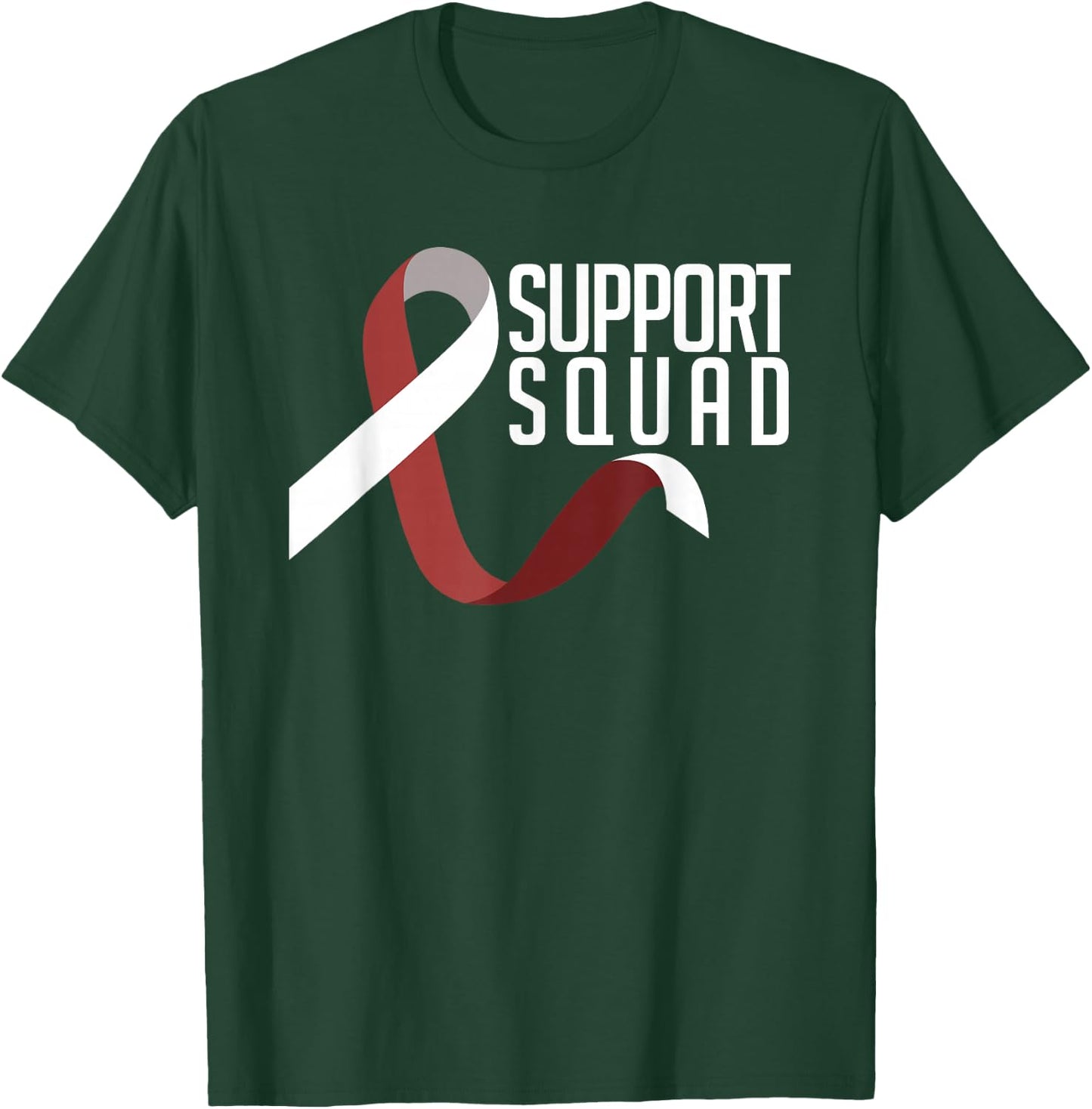 Support Squad Throat Oral Head & Neck Cancer Awareness T-Shirt - T-Shirt | Forest