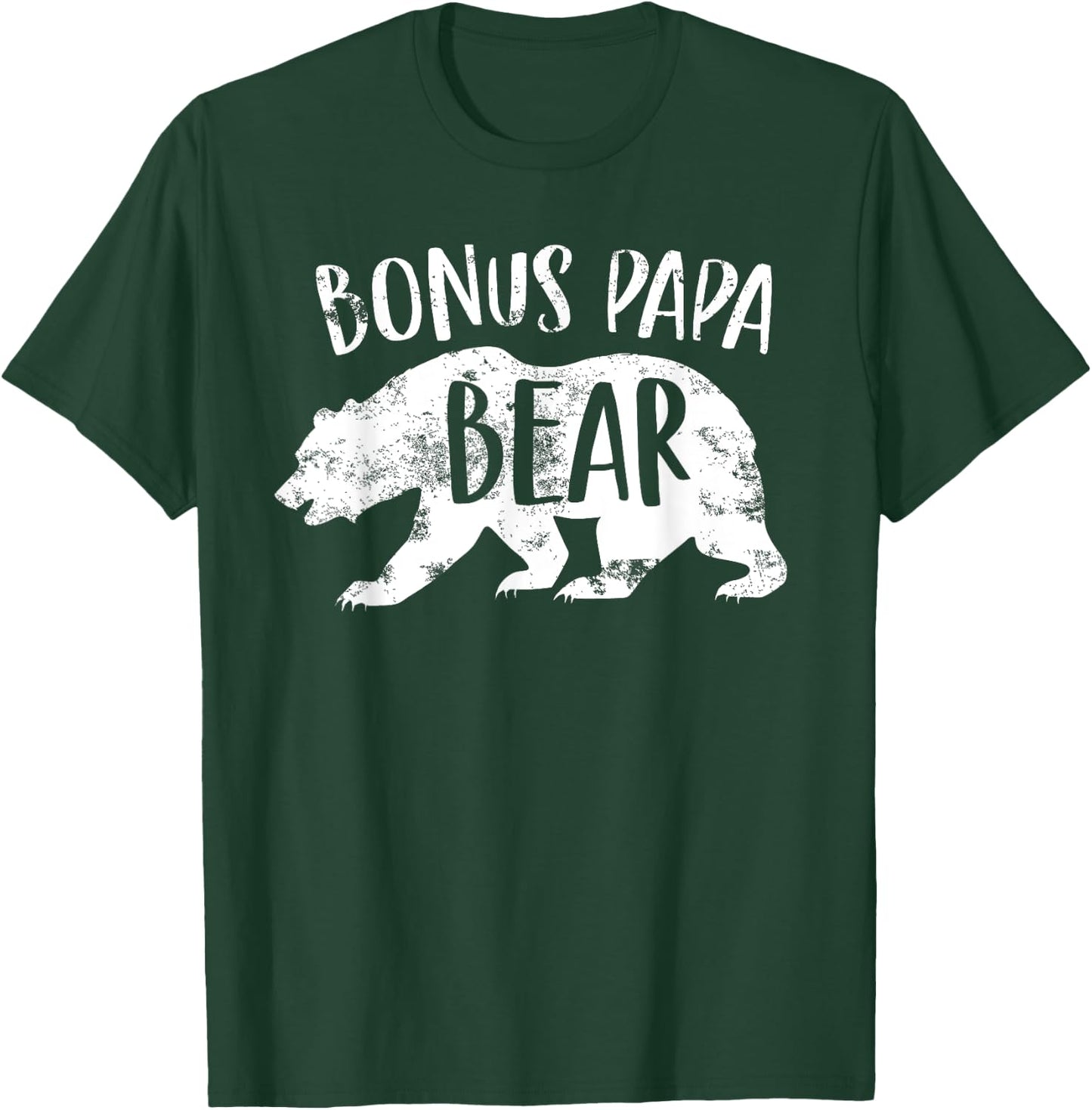 Bonus Papa Bear Best Stepfather Ever Step Son Stepdad Themed T-Shirt - T-Shirt | Forest