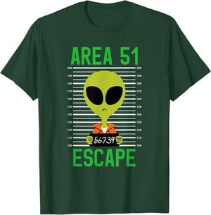 Storm Area 51 Funny Alien Escape Men Women UFO T-Shirt - T-Shirt | Forest