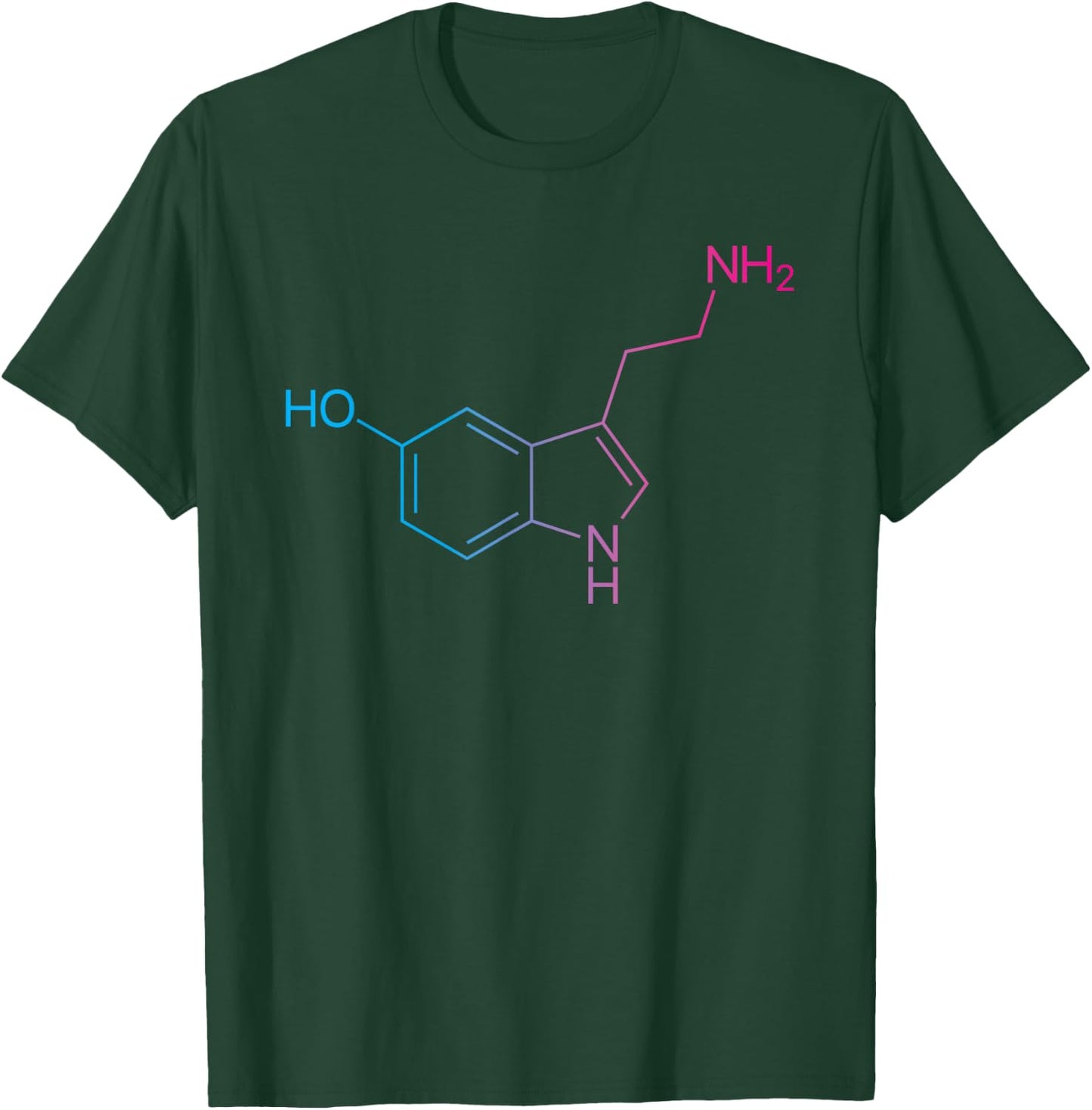 Serotonin Molecule Trippy Rave EDM Festival Happiness T-Shirt - T-Shirt | Forest
