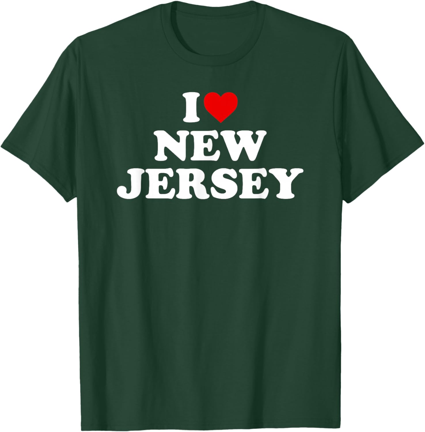 I Love New Jersey - Heart NJ T-Shirt - T-Shirt | Forest
