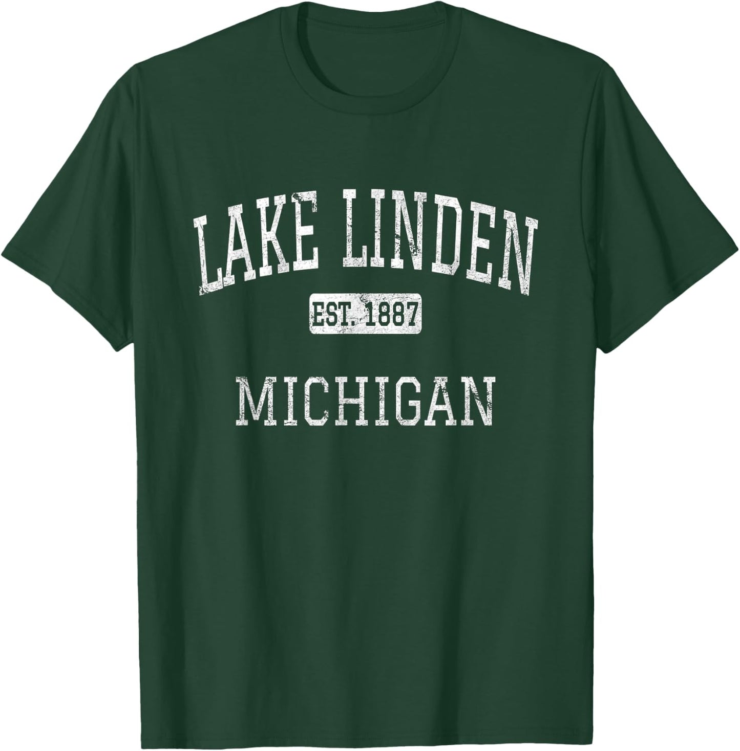 Lake Linden Michigan MI Vintage T-Shirt - T-Shirt | Forest