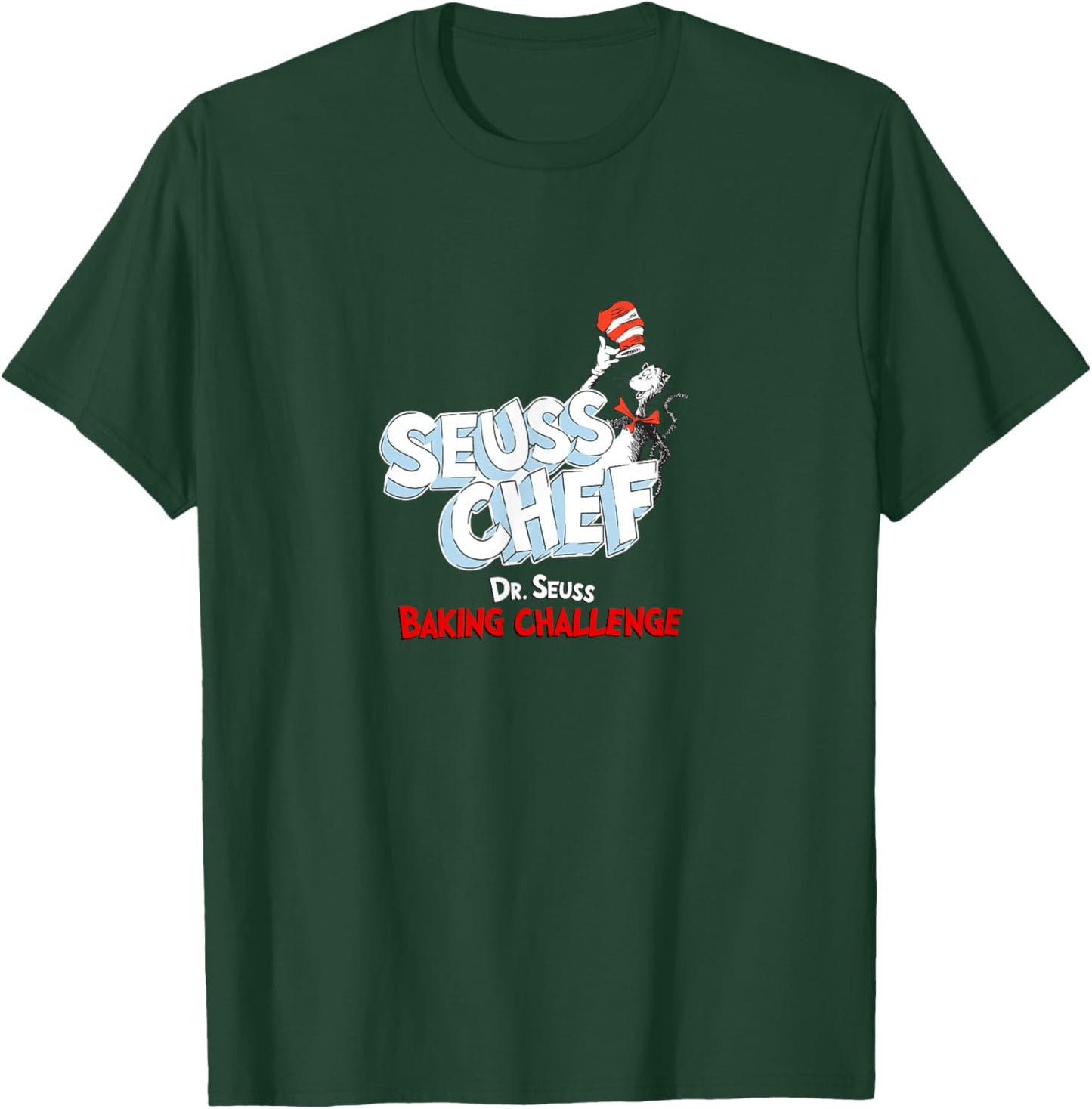Dr. Seuss Baking Challenge Seuss Chef The Cat In The Hat Men Women Girls Kids T-Shirt - T-Shirt | Forest