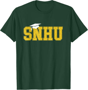 SNHU College Graduation With Hat Vintage T-Shirt - T-Shirt | Forest
