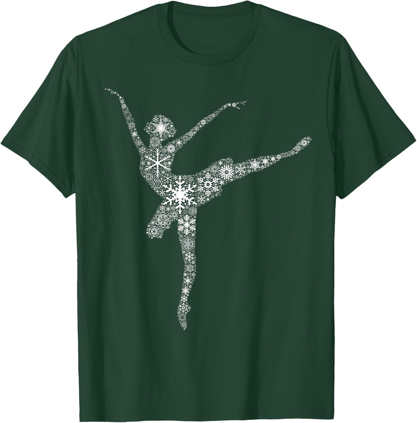 Weihnachts-Kostm Schneesilhouette Snowflake Christmas Ballet Dance Black - Women, Girls, Toddlers, Children - Small - Short Sleeve T-Shirt - T-Shirt | Forest