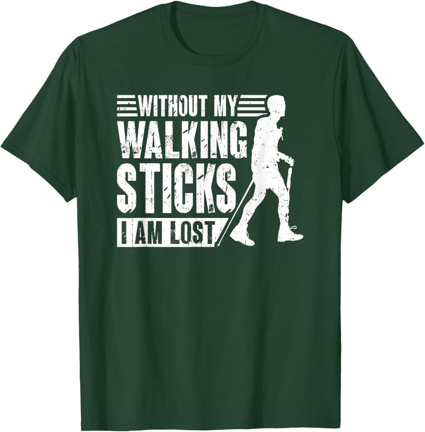 Nordic Walking Walking Sticks Nature Walker T-Shirt - T-Shirt | Forest