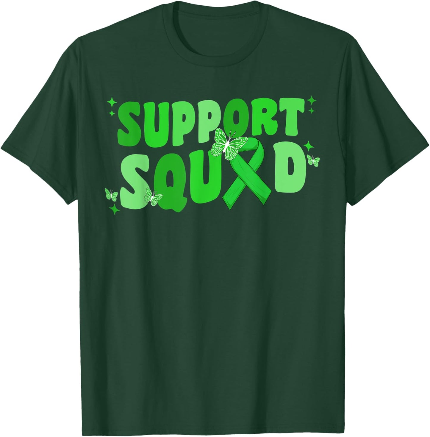 Support Squad Non-Hodgkins Lymphoma Awareness Lime Green T-Shirt - T-Shirt | Forest