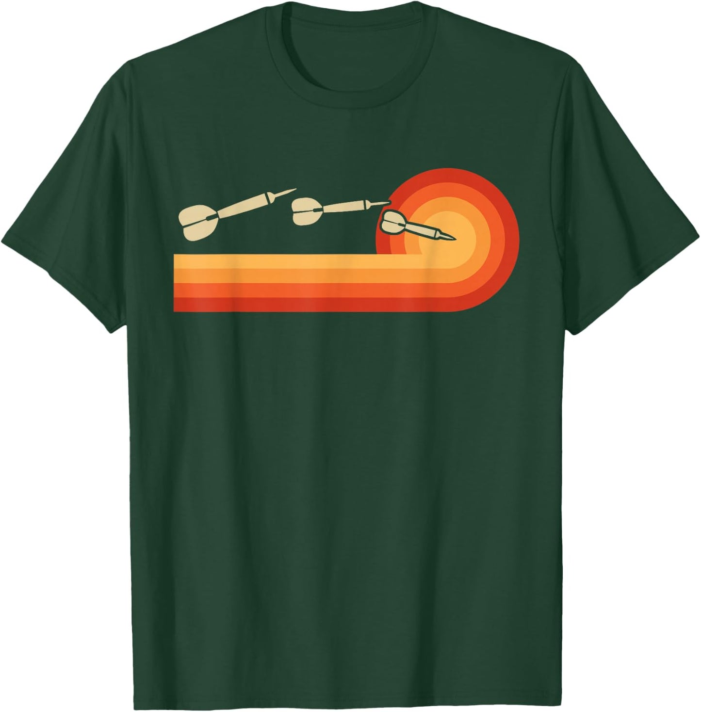 Retro Dart Board Shirt Dart Player Gifts Throwing League T-Shirt - T-Shirt | Forest