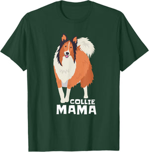 Rough Collie Mama Dog Pet T-Shirt - T-Shirt | Forest