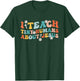 Groovy I Teach Tiny Human About Jesus Christian Teacher T-Shirt - T-Shirt | Forest