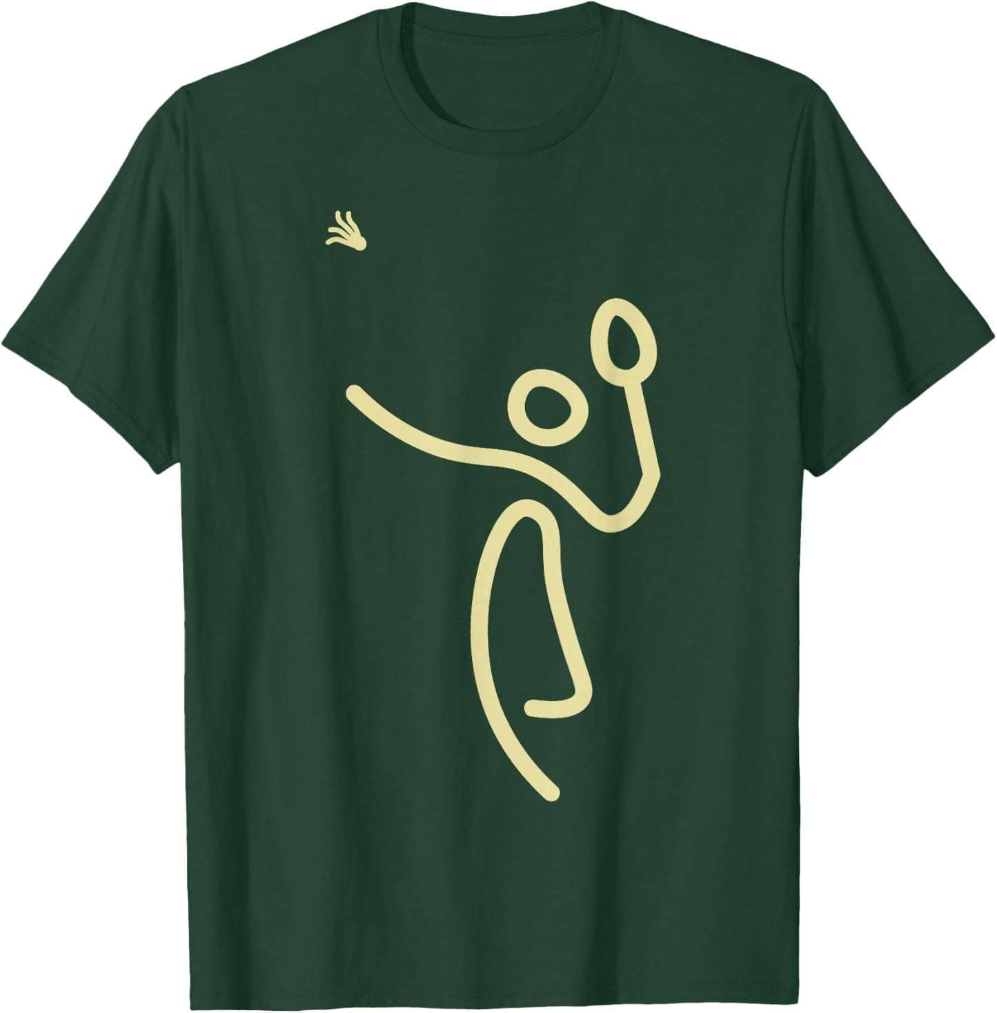 Badminton Stick Man – Shuttlecock Gift T-Shirt - T-Shirt | Forest