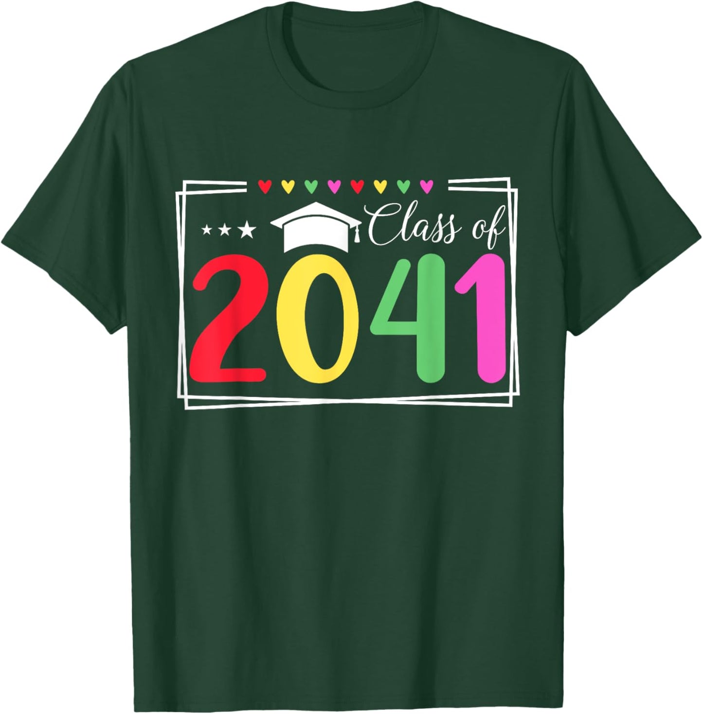 Class Of 2041 Senior Class 2041 Idea Grow With Me Graduation T-Shirt - T-Shirt | Forest