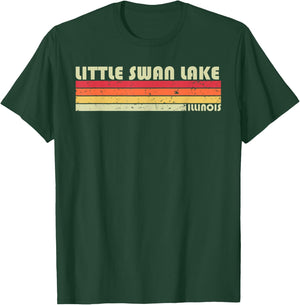 LITTLE SWAN LAKE ILLINOIS Funny Fishing Camping Summer Gift T-Shirt - T-Shirt | Forest