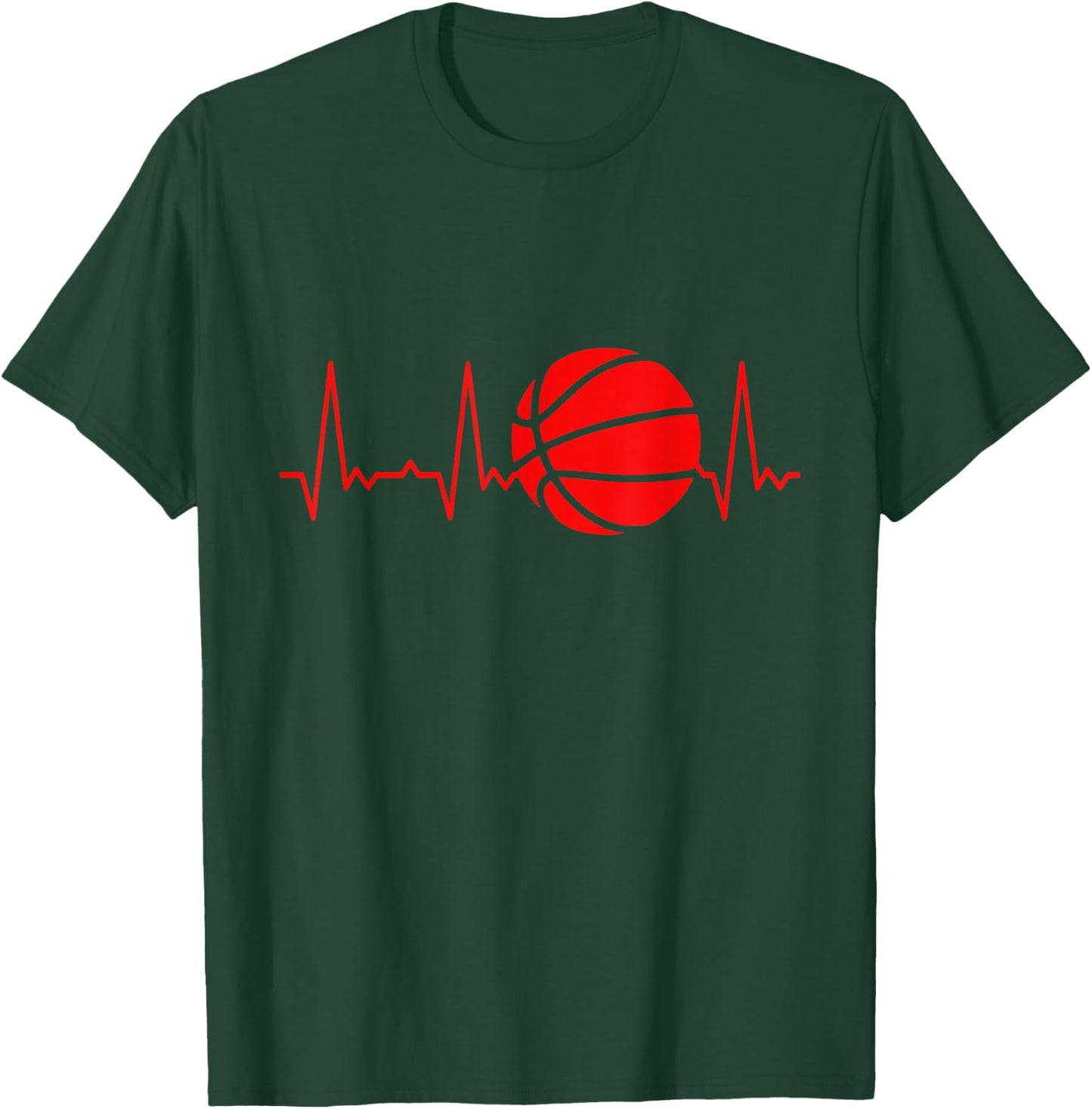 Heartbeat Graphic Gifts Women Men Kids Basketball - Black - Small - -Adults - Classic Fit - Sleeveless - Cotton, Polyester T-Shirt - T-Shirt | Forest