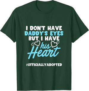 Adoption Announcement Day Family Gifts Dad Heart T-Shirt - T-Shirt | Forest