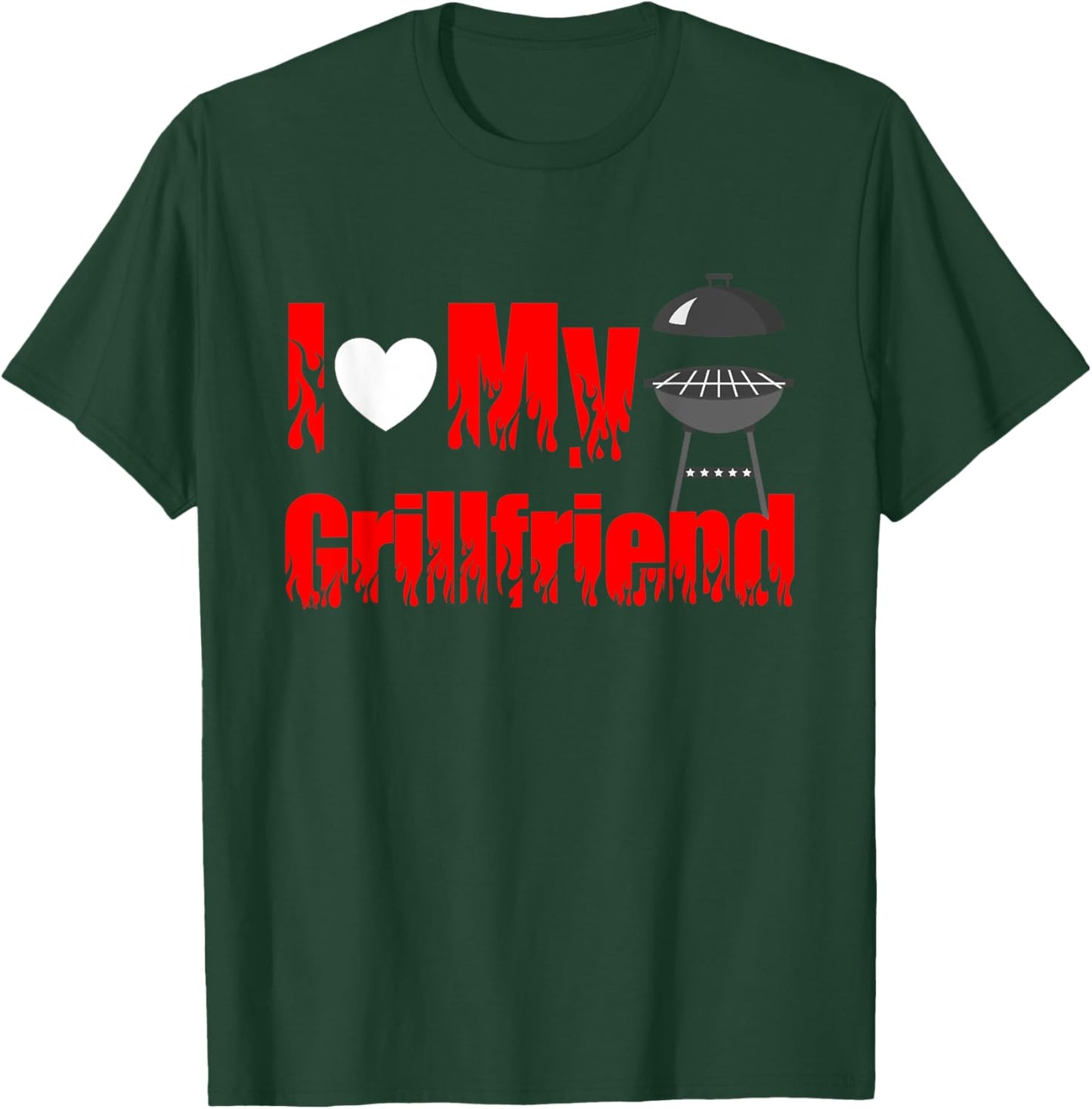 Barbeque Grill Funny Grilling I Love My Grillfriend T-Shirt - T-Shirt | Forest
