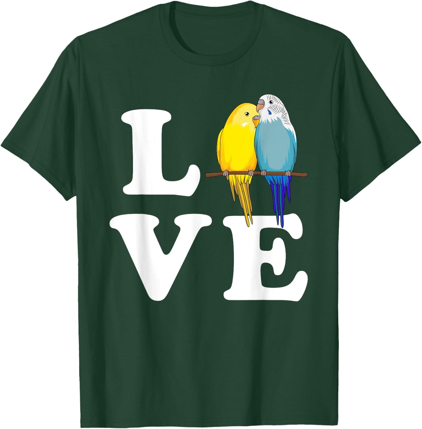 Budgie Love Parakeet Budgerigar Girl T-Shirt - T-Shirt | Forest