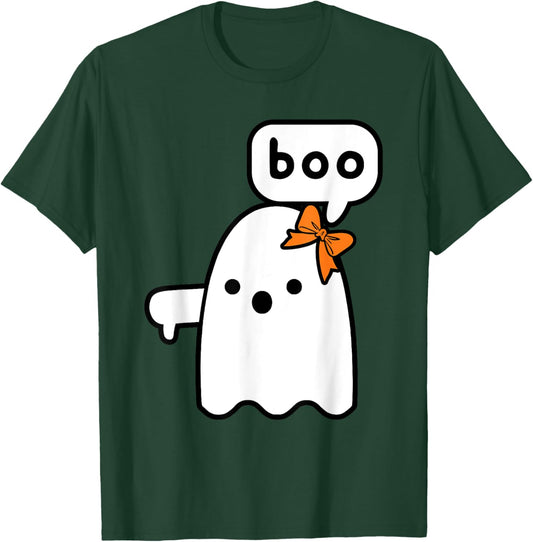 Thumbs Down Ghost Screaming Boo Ghost halloween Girls T-Shirt - T-Shirt | Forest