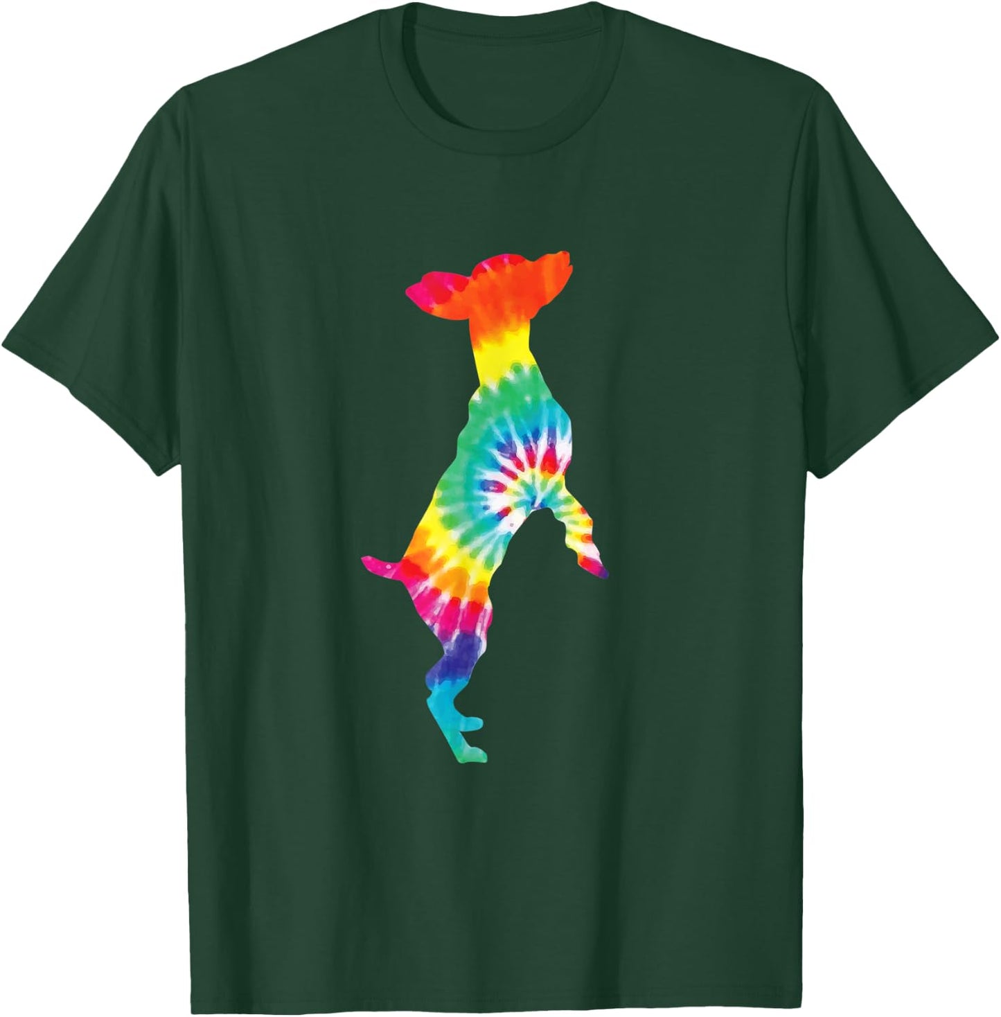 Tie Dye Dog Shirt Hippie Animal Retro Puppy Gift T-Shirt - T-Shirt | Forest