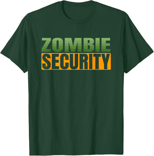 Halloween Easy Quick Mom Dad Adult Costume Zombie Security T-Shirt - T-Shirt | Forest