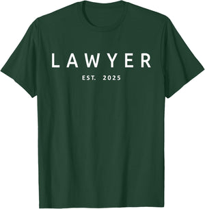 Avocat Est. 2025 Hommes Femmes Avocat Law School Graduation T-Shirt - T-Shirt | Forest
